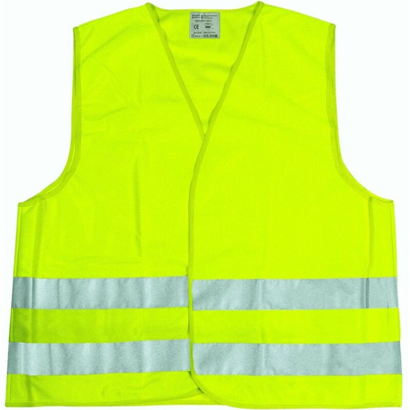 foto del prodotto trade shop traesio giubbotto gilet giallo di emergenza ad alta visibilit catarifrangente auto 