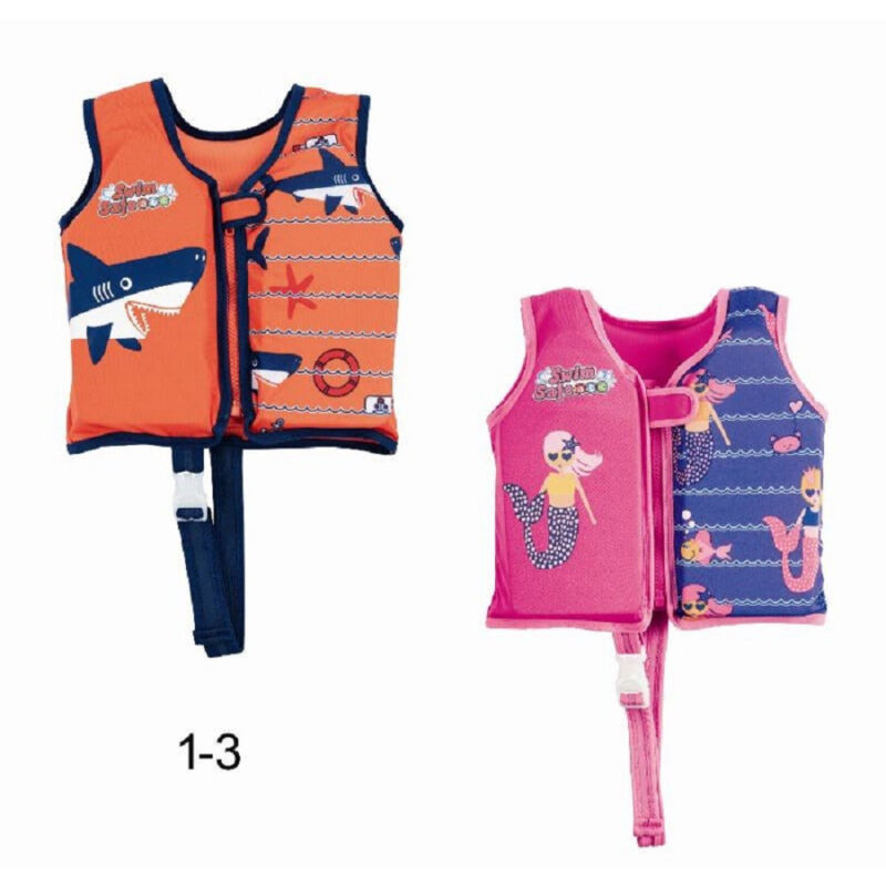 foto del prodotto trade shop traesio giubbotto salvagente trainer per bambini gilet stampe assortite gonfiabile 32176 