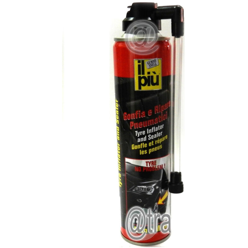 foto del prodotto trade shop traesio - gonfia e ripara fori bucature gomme pneumatici universale moto auto bici scooter -