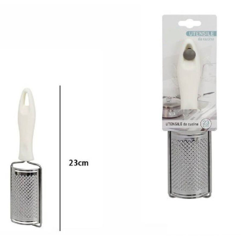 foto del prodotto trade shop traesio grattugia curva manuale gratta formaggi scorza 23cm manico plastica cucina 66167 