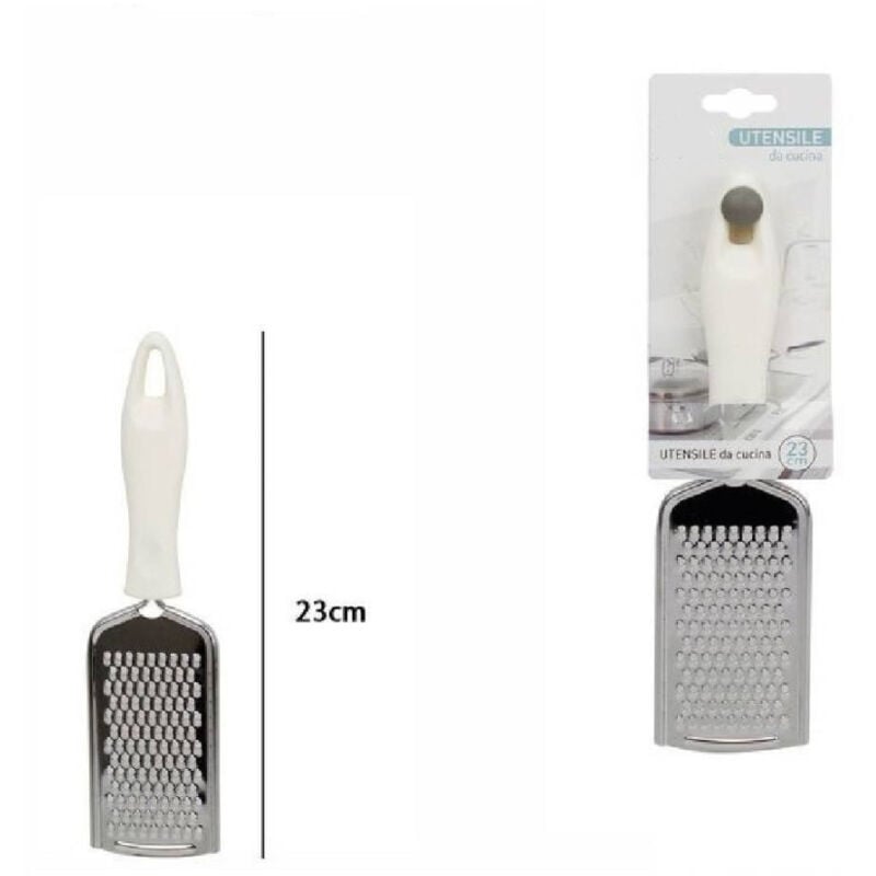 foto del prodotto trade shop traesio grattugia manuale verticale manico in plastica gratta formaggi 23cm cucina 66166 