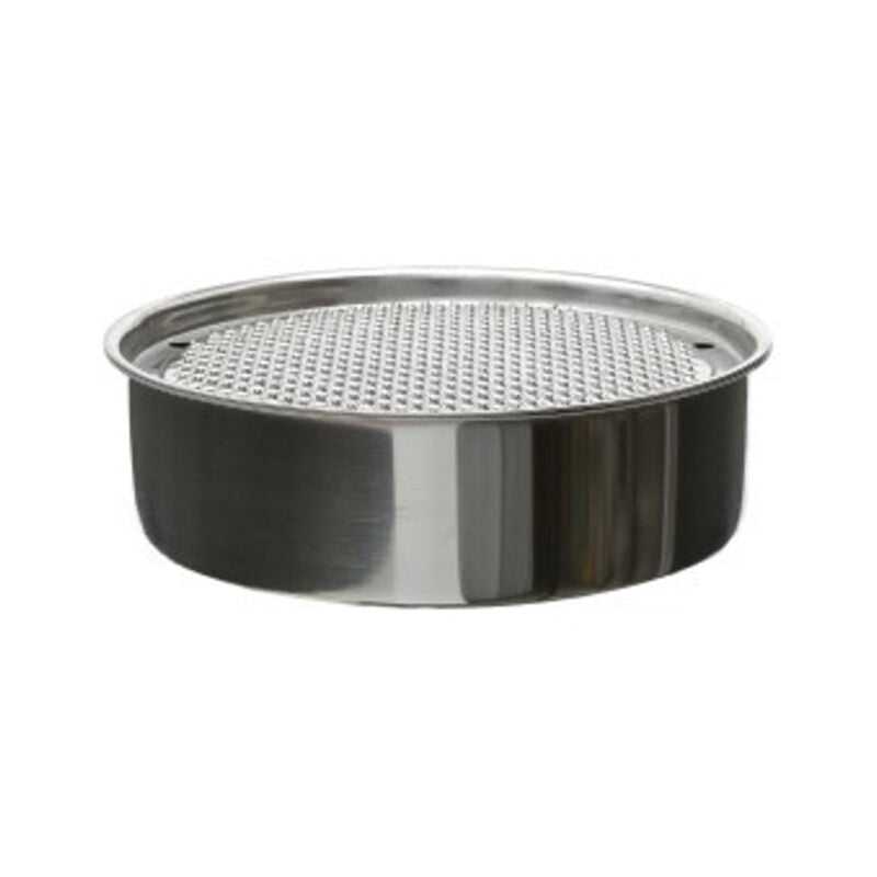 foto del prodotto trade shop traesio grattugia per formaggio verdure in acciaio inox con contenitore 18 cm 