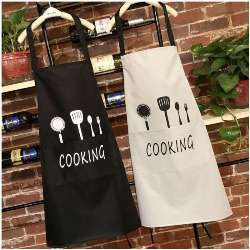 foto del prodotto trade shop traesio grembiule da cucina in tessuto con tasca e lacci casa bar chef bbq ristorazione 