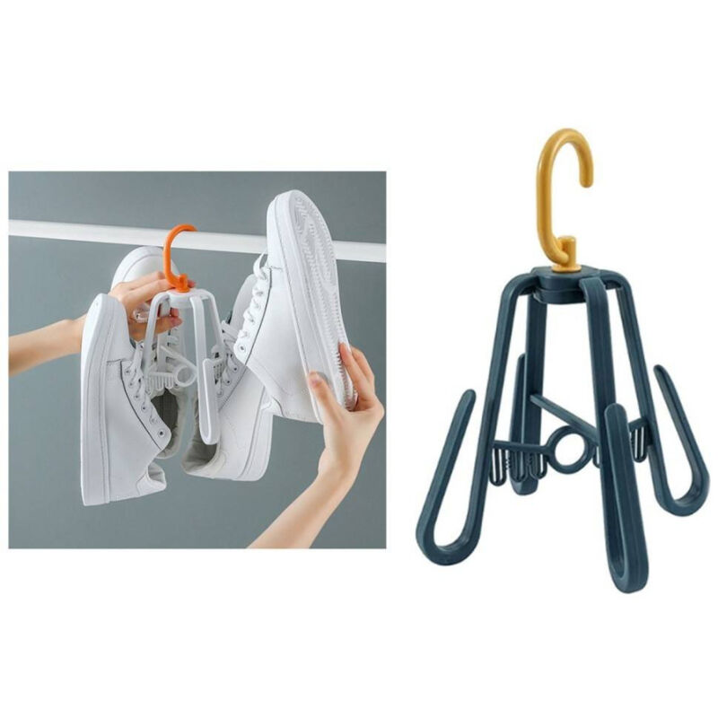 foto del prodotto trade shop traesio gruccia per scarpe pieghevole portascarpe appendino gancio multifunzionale 