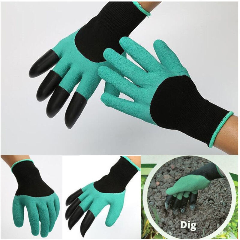 foto del prodotto trade shop traesio guanti da giardino artigli rigidi per scavare buche terreno giardinaggio genie 