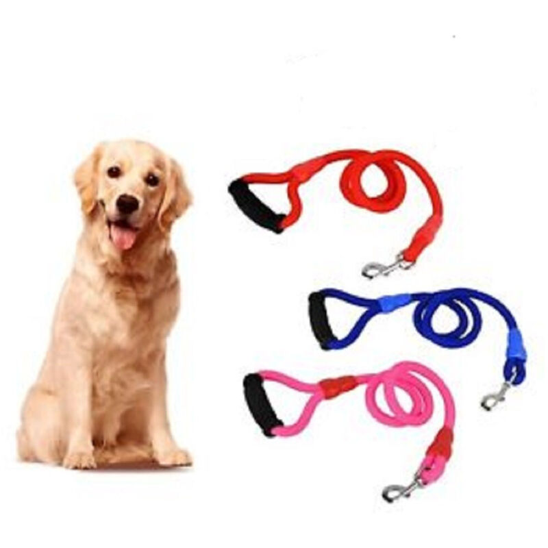foto del prodotto trade shop traesio guinzaglio a corda cani taglia media e grande 114 cm con moschettone 