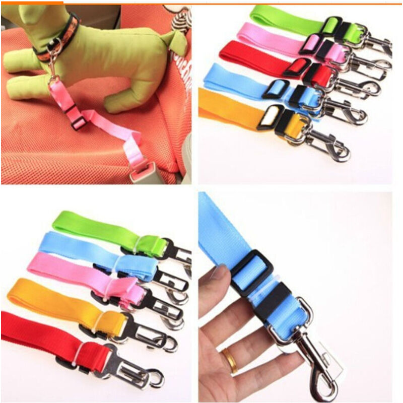 foto del prodotto trade shop traesio guinzaglio sedile auto cintura di sicurezza collare per cane nylon regolabile 