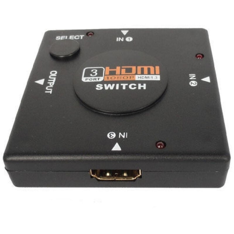 foto del prodotto trade shop traesio hdmi switch 1080p hdmi 3 porte xbox, ps3,decoder e pc, dvd, video proiettore 