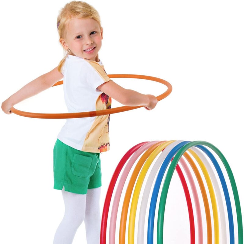 foto del prodotto trade shop traesio hula hoop cerchio anello 60 cm ginnastica sport bambini colori random 2 pezzi 