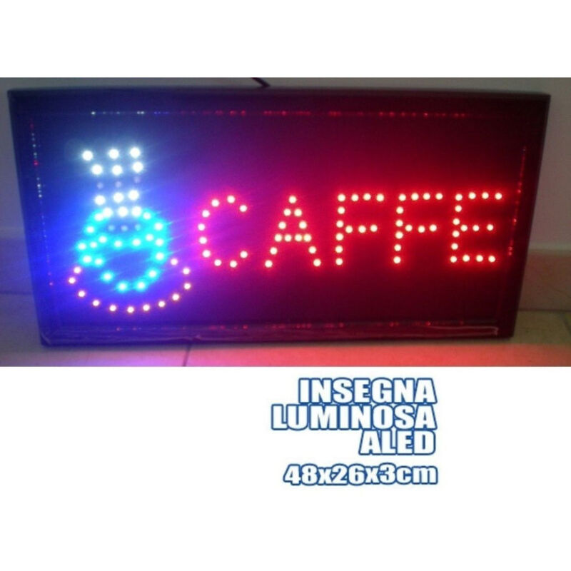 foto del prodotto trade shop traesio insegna luminosa insegne luminose a led con scritta caffe caff caffe 