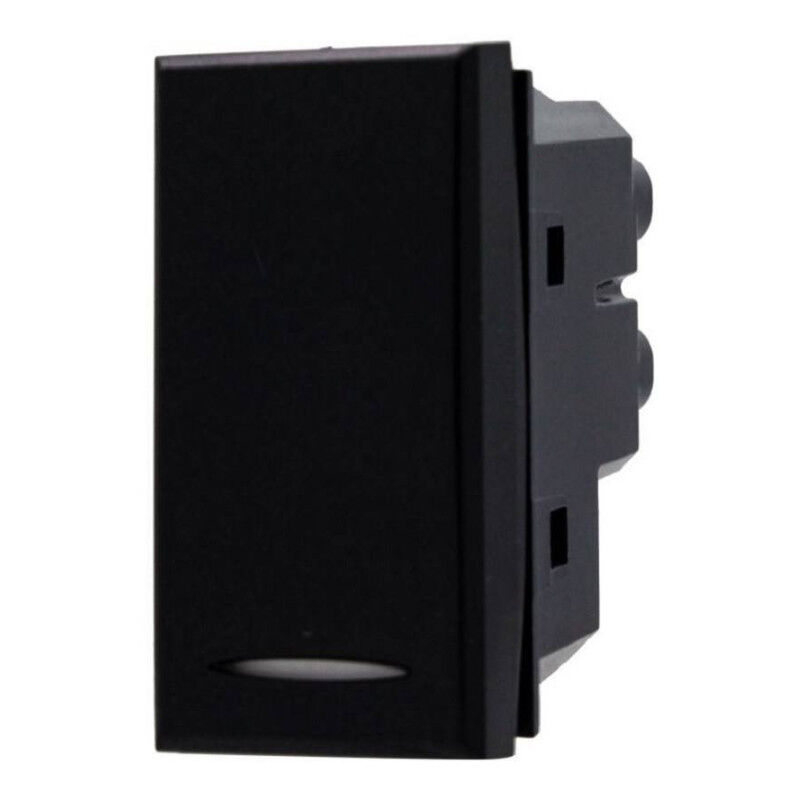 foto del prodotto trade shop traesio interruttore 1p 16a colore nero compatibile con bticino axolute sd20001n 