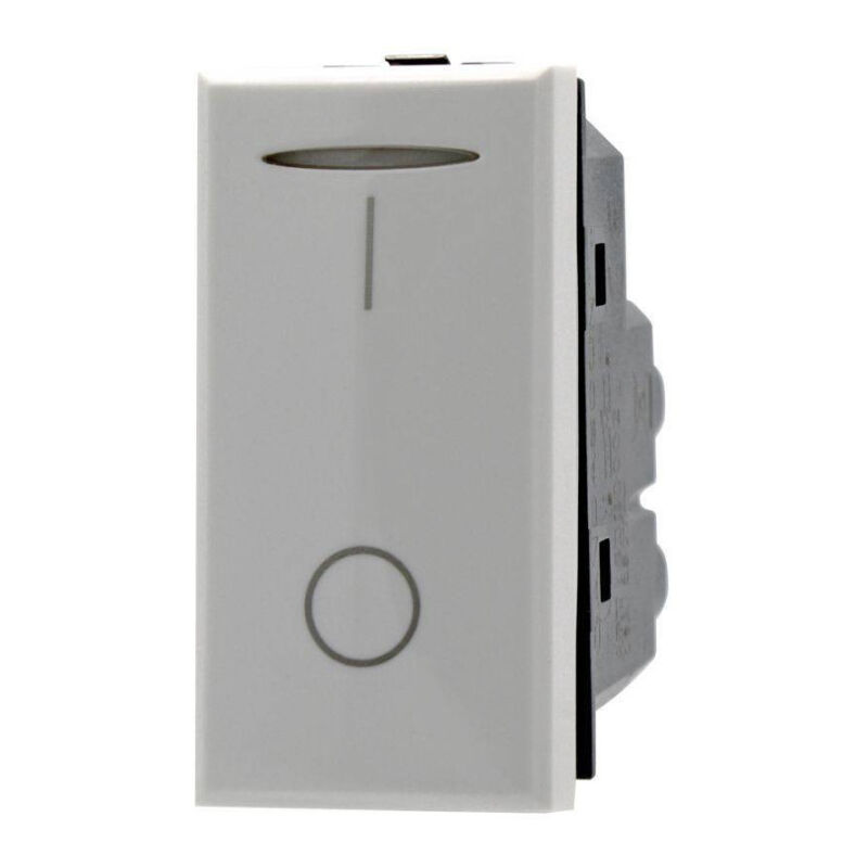 foto del prodotto trade shop traesio interruttore 2p 16a bipolare 0 1 bianco compatibile con bticino axolute 