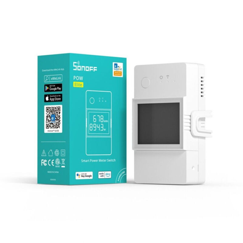 foto del prodotto trade shop traesio interruttore intelligente lite 16a wifi misura consumo elettrico sonoff powr316d 