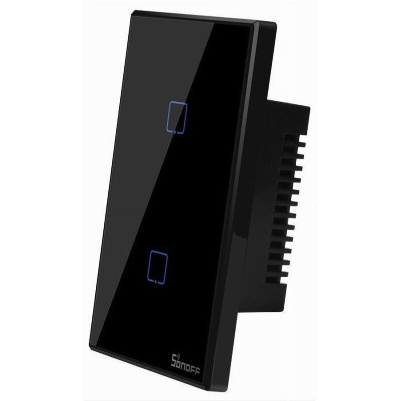 foto del prodotto trade shop traesio interruttore sonoff smart 2 canale controller wireless placca touch domotica t3us2c 