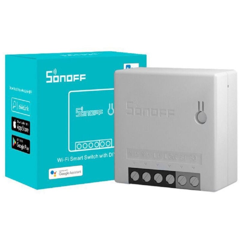 foto del prodotto trade shop traesio interruttore wifi smart home switch 2 vie timer alexa google home sonoff mini r2 