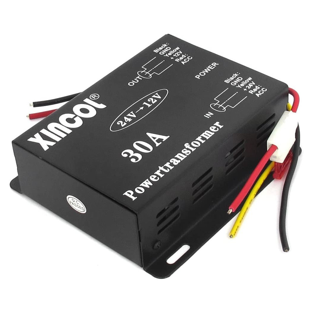 foto del prodotto trade shop traesio inverter convertitore auto da 30a amp dc da 24v a 12v auto camion camper 