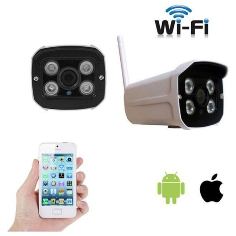 foto del prodotto trade shop traesio ip camera ipcam con scheda sd p2p telecamera wireless wifi ir supporto onvif 