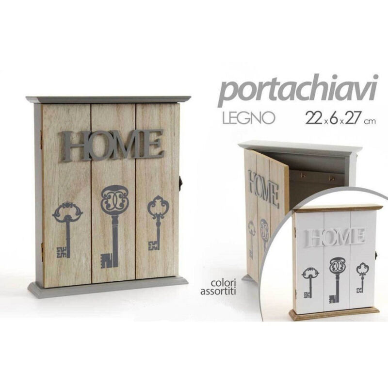 foto del prodotto trade shop traesio kaela armadietto portachiavi parete appendino home 22x6x27cm shabby chic col ass 765896 