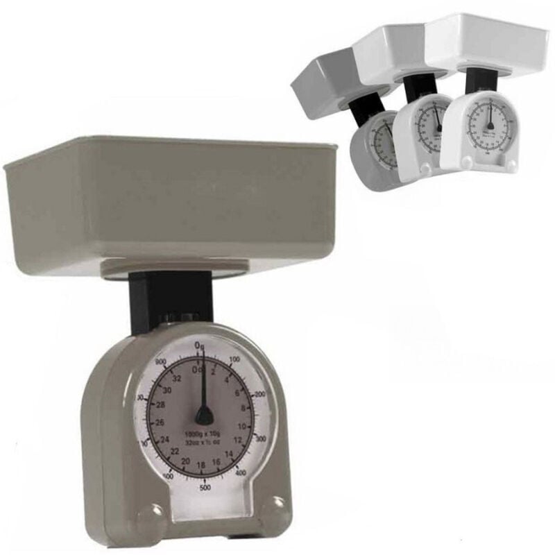 foto del prodotto trade shop traesio kaela bilancia dietetica cucina analogica 1kg pesa alimenti piatto vari colori 684005 
