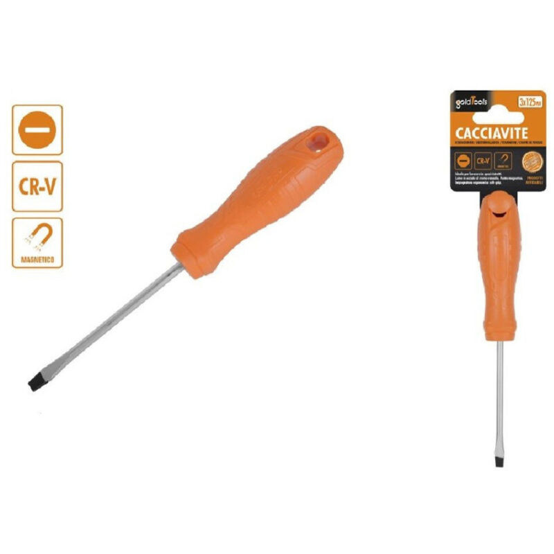 foto del prodotto trade shop traesio kaela cacciavite giravite 3x125 mm con punta magnetica a taglio in acciaio cr v 97485 
