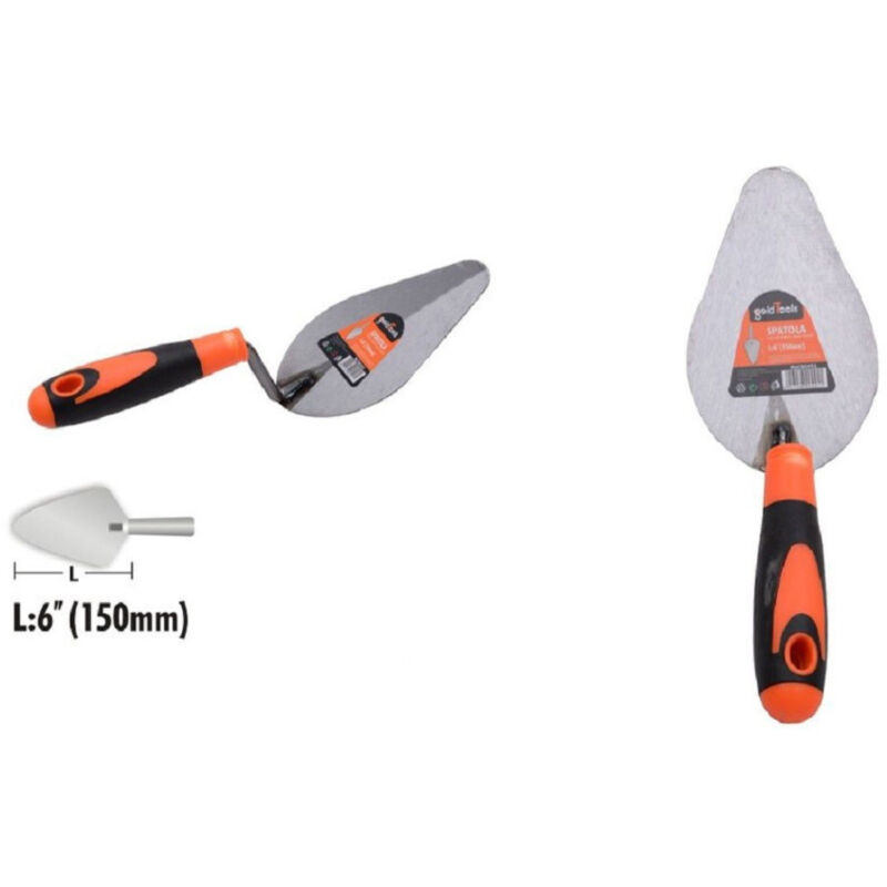 foto del prodotto trade shop traesio kaela cazzuola in acciaio 150mm 6 manico antiscivolo spatola pesca per muratore 90491 