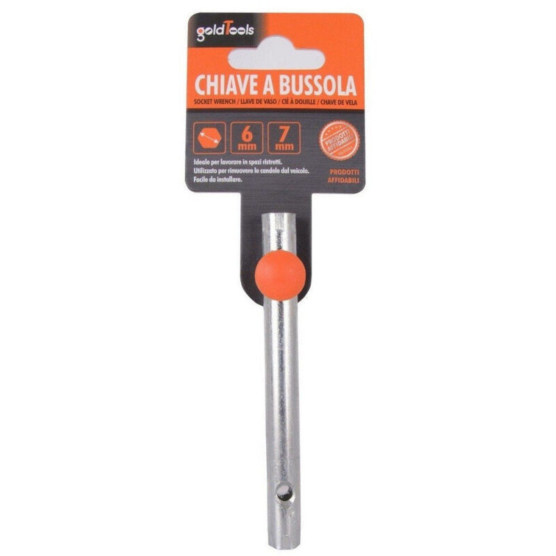 foto del prodotto trade shop traesio kaela chiave a bussola 6 7mm tubolare esagonale doppia per rimozione candele auto 94783 