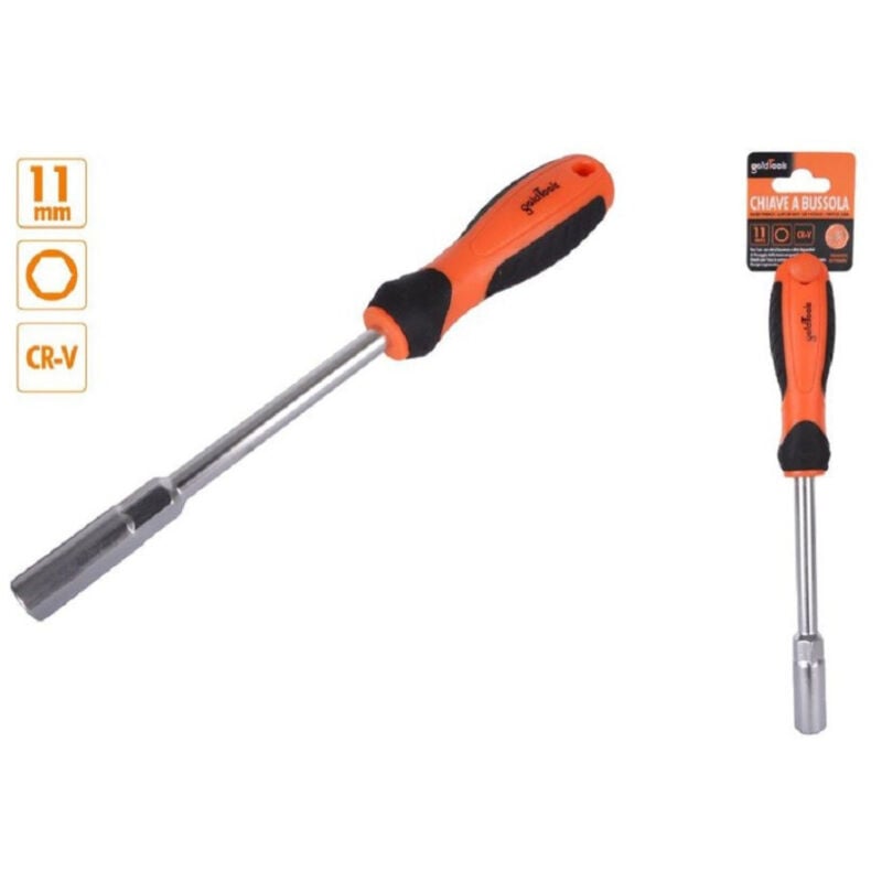 foto del prodotto trade shop traesio kaela chiave a bussola esagonale 11mm cacciavite cr v con impugnatura ergonomica 94867 