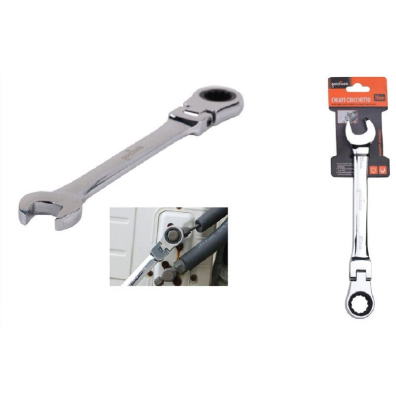 foto del prodotto trade shop traesio kaela chiave a cricchetto combinata 20mm testa pieghevole cromo vanadio utensile 91741 