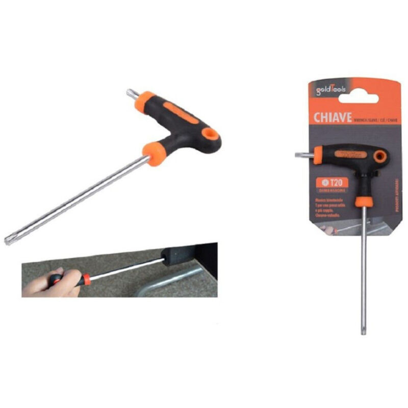 foto del prodotto trade shop traesio kaela chiave brugola t trapezoidale punta stella t20x100mm impugnatura ergonomica 91804 