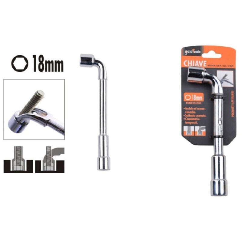 foto del prodotto trade shop traesio kaela chiave tipo l bussola 18mm bocca esagonale cromo vanadio acciaio 91626 ferramenta 