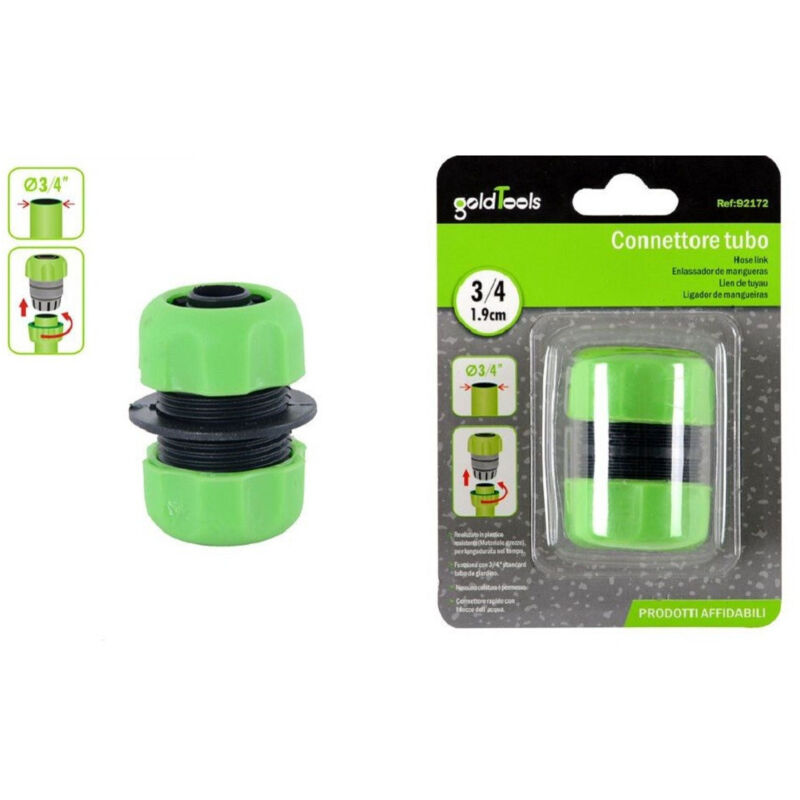 foto del prodotto trade shop traesio kaela connettore giunzione tubi da 3 4 innesto riparatore in plastica giardino 92172 