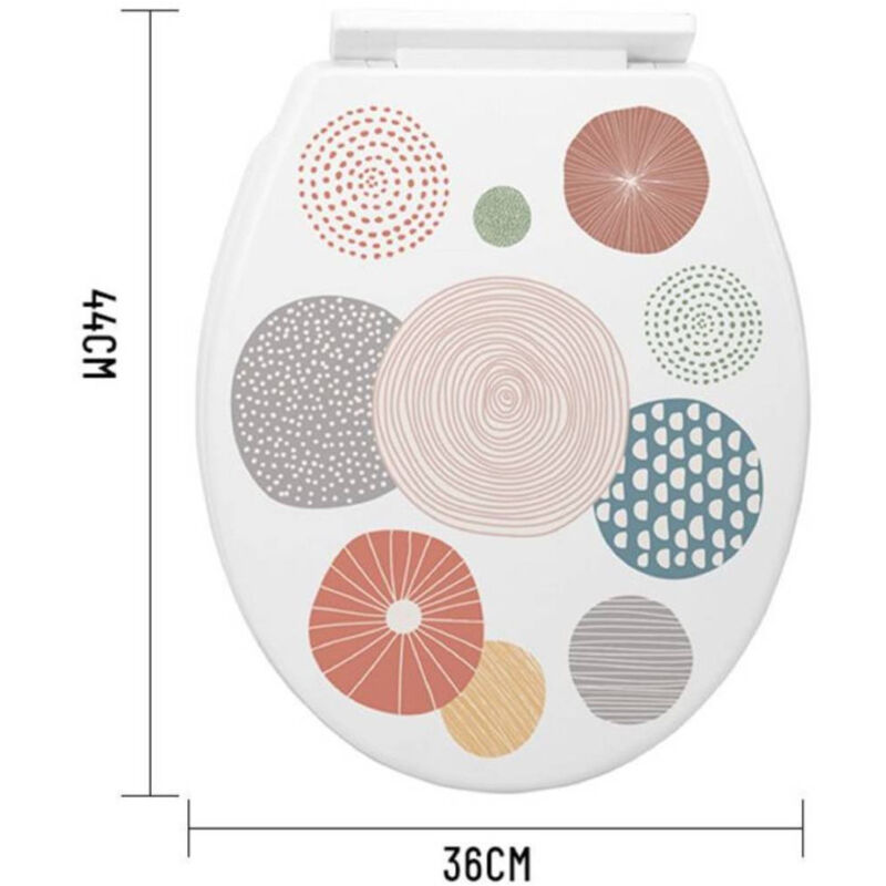 foto del prodotto trade shop traesio kaela copriwater universale in plastica super resistente 44x36cm decorazione artistico 