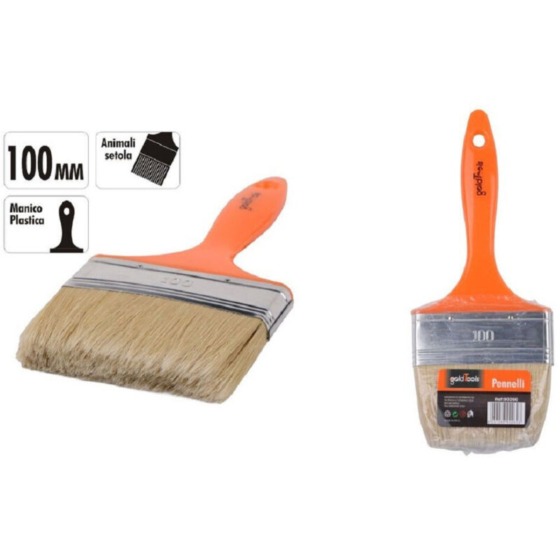 foto del prodotto trade shop traesio kaela pennello 100 mm pennellessa con manico in plastica per pittura verniciare 90260 