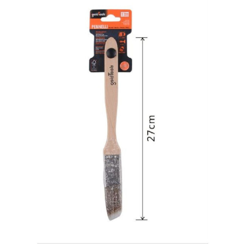 foto del prodotto trade shop traesio kaela pennello piatto 27cm obliquo con manico in legno setole lunghe da pittura 90210 