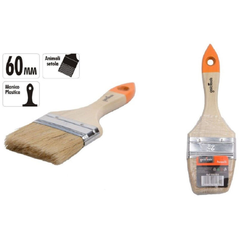 foto del prodotto trade shop traesio kaela pennello piatto da 2.5 60mm pennellessa per pittura verniciare dipingere 90264 