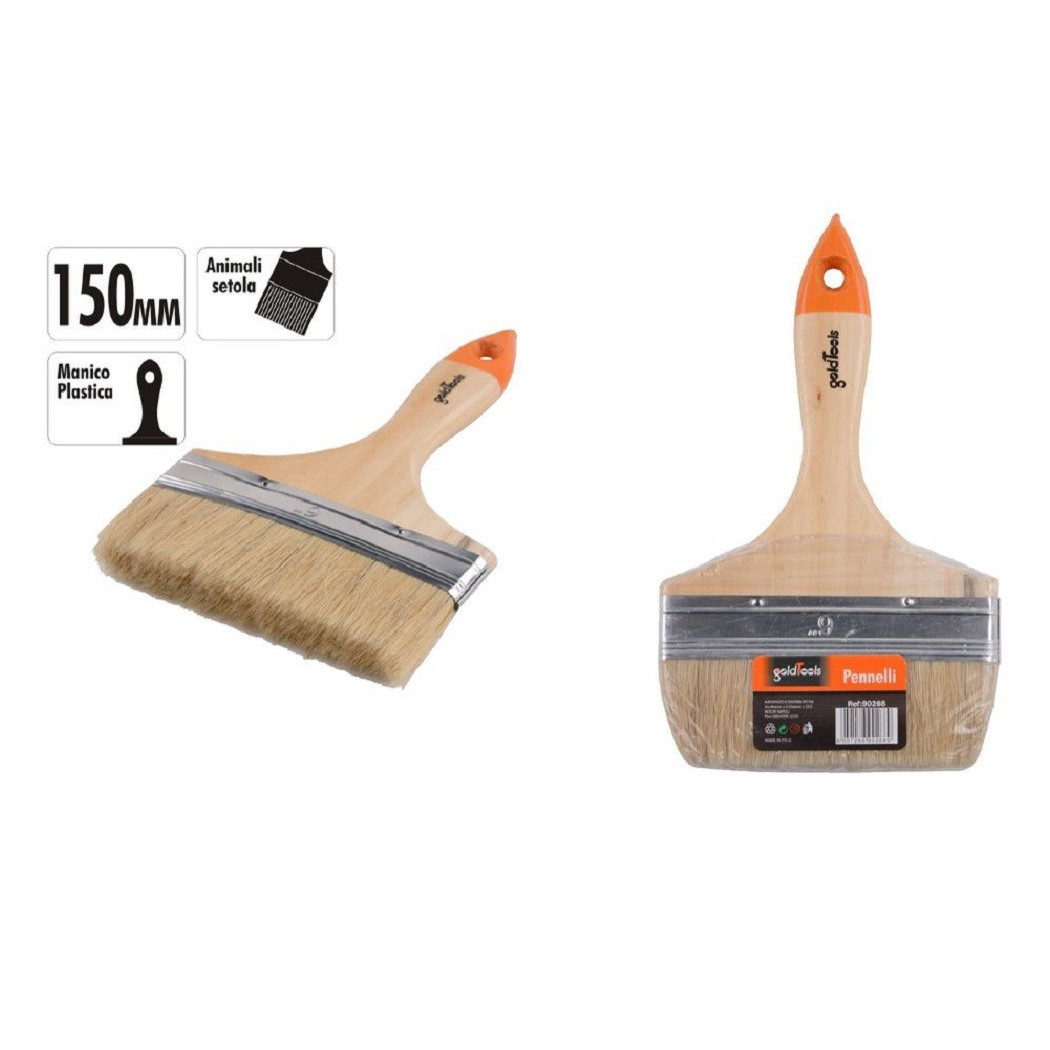 foto del prodotto trade shop traesio kaela pennello piatto da 6 150 mm pennellessa per pittura verniciare dipingere 90268 