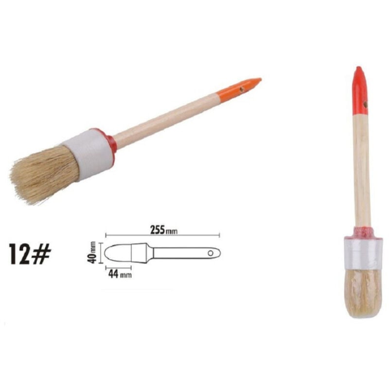 foto del prodotto trade shop traesio kaela pennello pittura maniglia in legno setole naturali a testa tonda 44 mm 12 90294 
