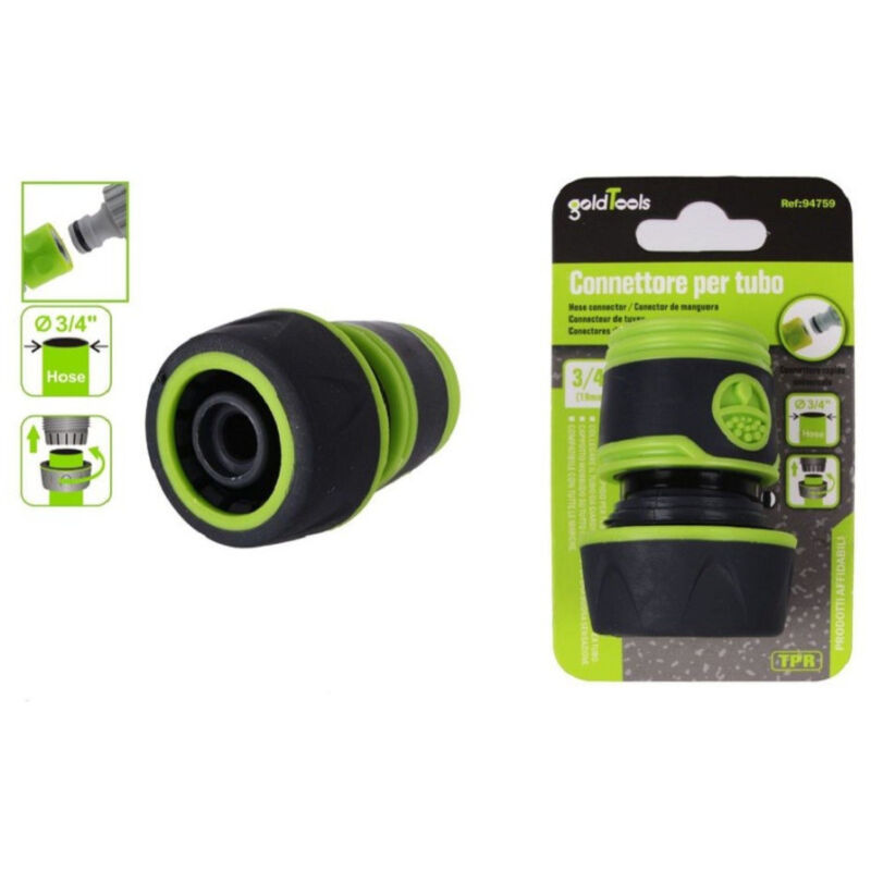 foto del prodotto trade shop traesio kaela raccordo con innesto rapido per tubo da 3 4 19mm connettore universale 94759 