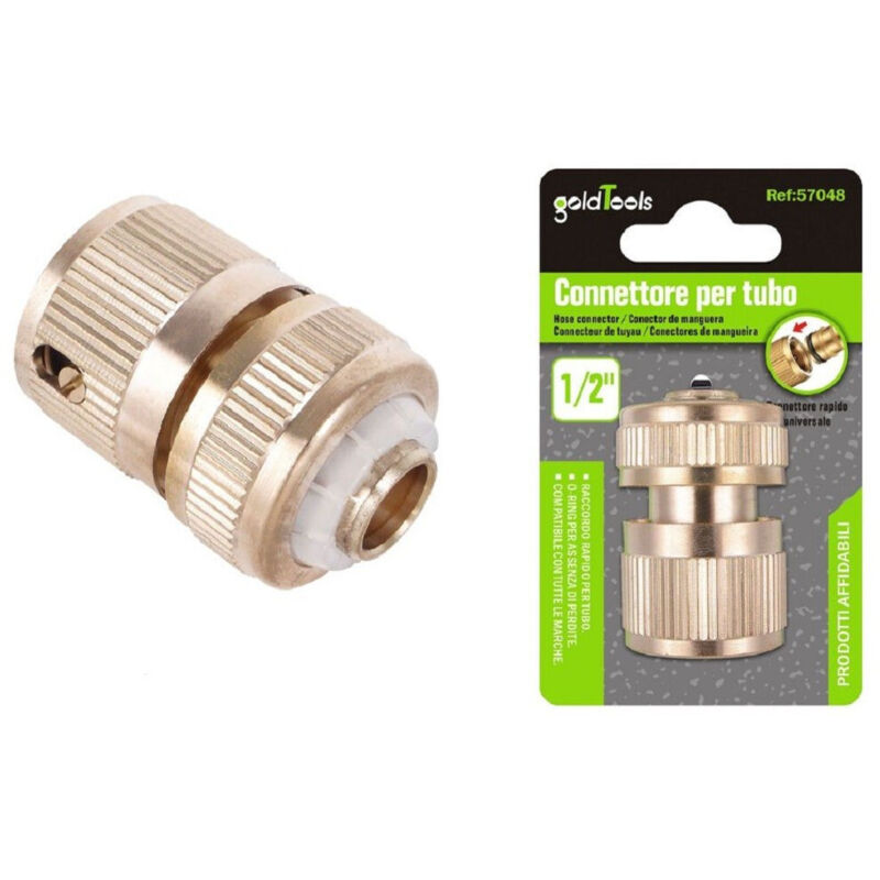 foto del prodotto trade shop traesio kaela raccordo rapido universale da 1 2 connettore per tubo giunto da giardino 57048 