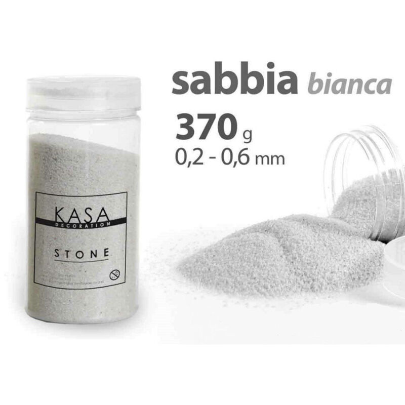 foto del prodotto trade shop traesio kaela sabbia decorative vaso piante lavoretti decoupage 370gr bianca 0.2 0.6 mm 735622 