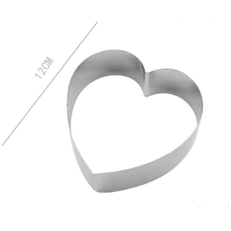 foto del prodotto trade shop traesio kaela set 2 pz forme a cuore per dolci biscotti cake design stampini torte 12cm 98935 