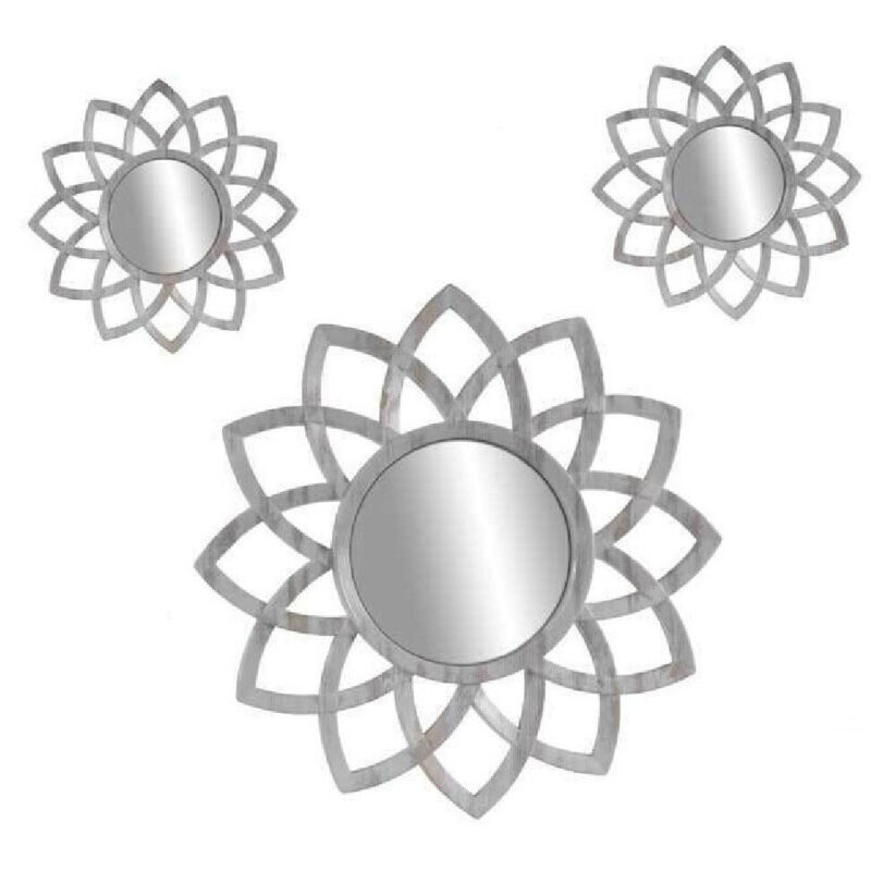 foto del prodotto trade shop traesio kaela set 3 specchi parete decorativi anticati libera installazione gira 20 35cm 836909 