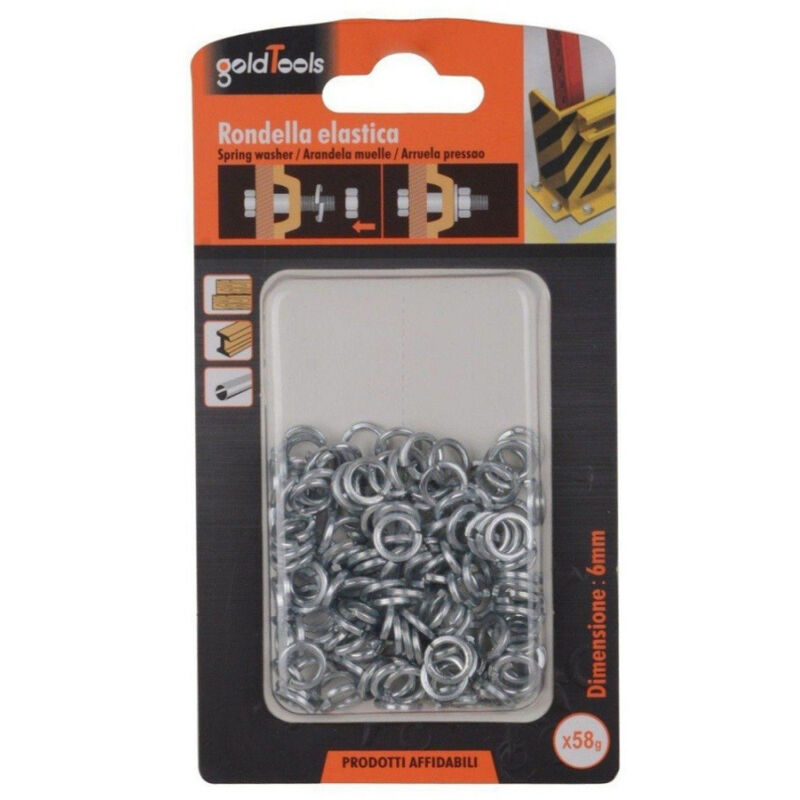 foto del prodotto trade shop traesio kaela set confezione 58 gr. rondelle elastiche in acciaio rondella diametro 6 mm 90835 