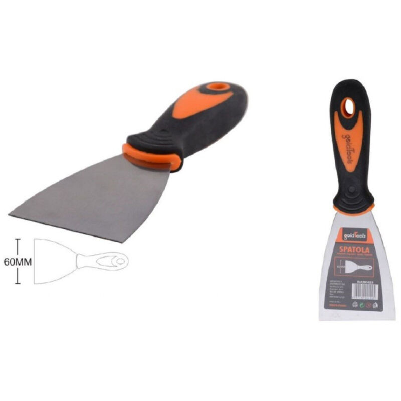 foto del prodotto trade shop traesio kaela spatola per pareti acciaio 60 mm 2.5 ferramenta con maniglia antiscivolo 90419 