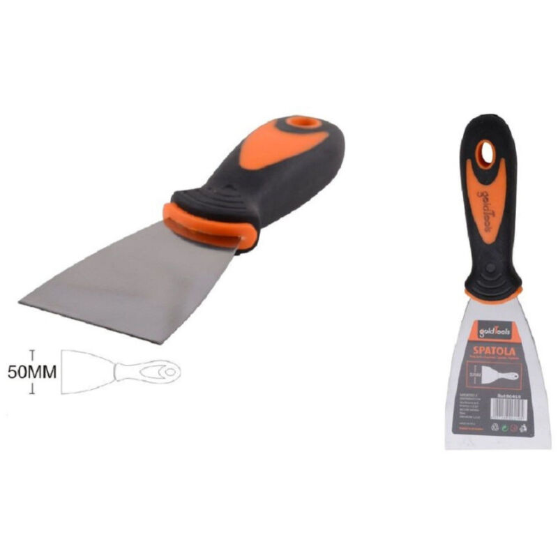 foto del prodotto trade shop traesio kaela spatola per pareti in acciaio 50 mm 2 ferramenta con maniglia antiscivolo 90418 