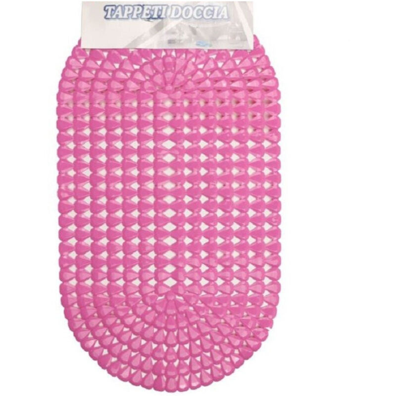 foto del prodotto trade shop traesio kaela tappeto antiscivolo ovale diamante rosa per vasca bagno doccia 36 x 66 cm 87864 