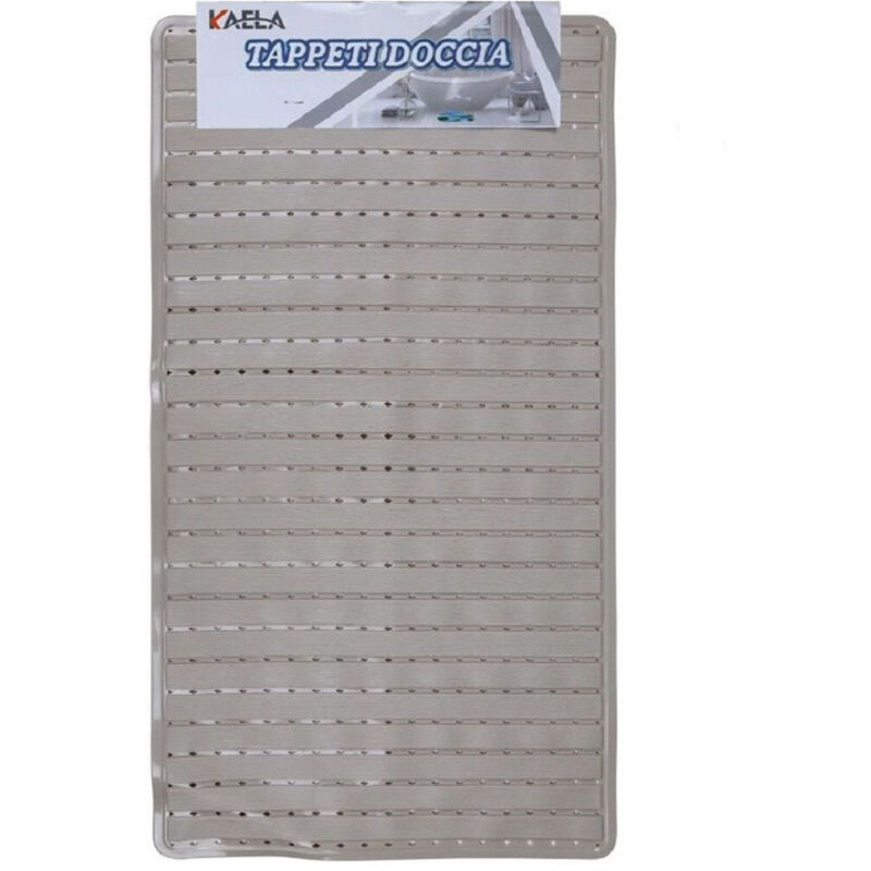 foto del prodotto trade shop traesio kaela tappeto doccia vasca bagno antiscivolo 38x68 cm rettangolare a righi beige 54084 