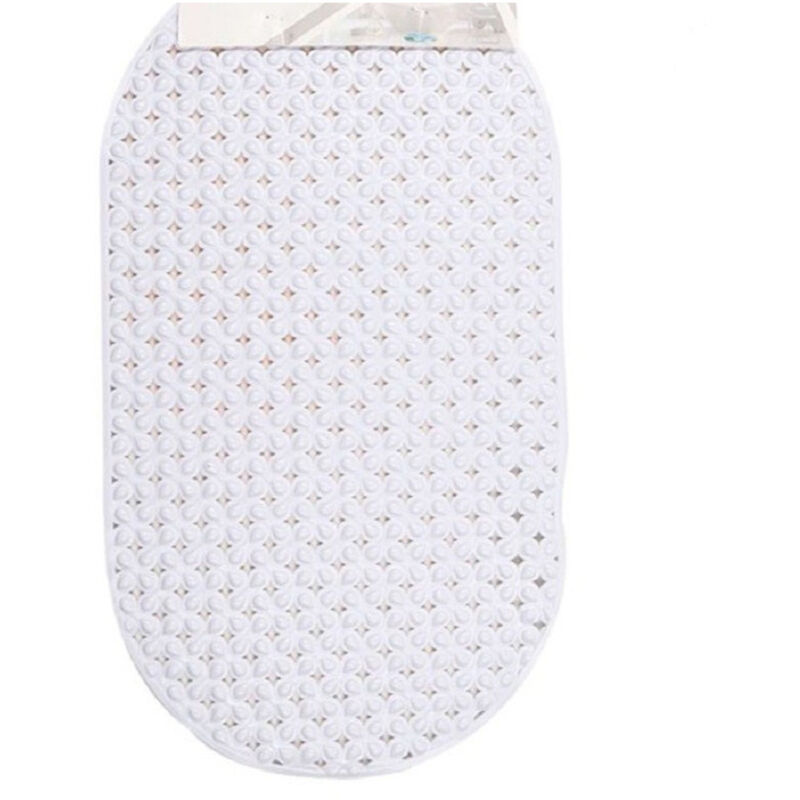 foto del prodotto trade shop traesio kaela tappeto per doccia antiscivolo 68x38cm tappetino vasca da bagno bianco 54074 