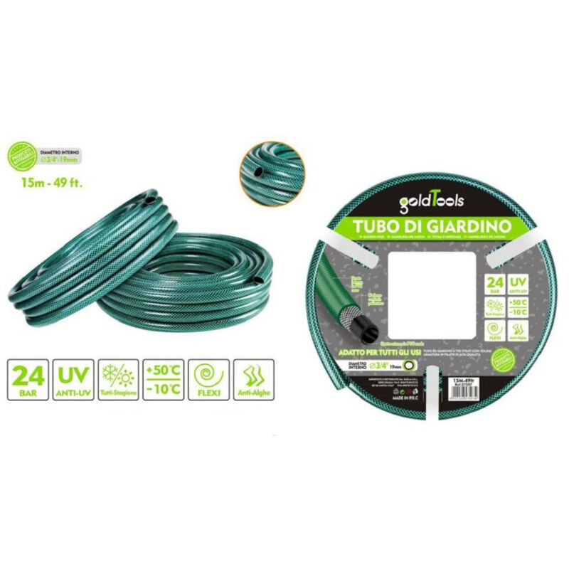 foto del prodotto trade shop traesio kaela tubo irrigazione annaffia giardino piante lava pompa 15 mt 49ft. 3 4 19mm 57507 