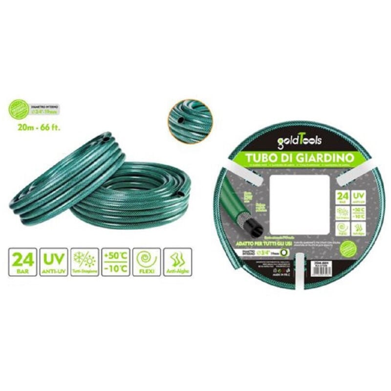 foto del prodotto trade shop traesio - kaela - tubo irrigazione annaffia giardino piante lava pompa 20mt 66 ft. ø3/4-19mm 57508 -